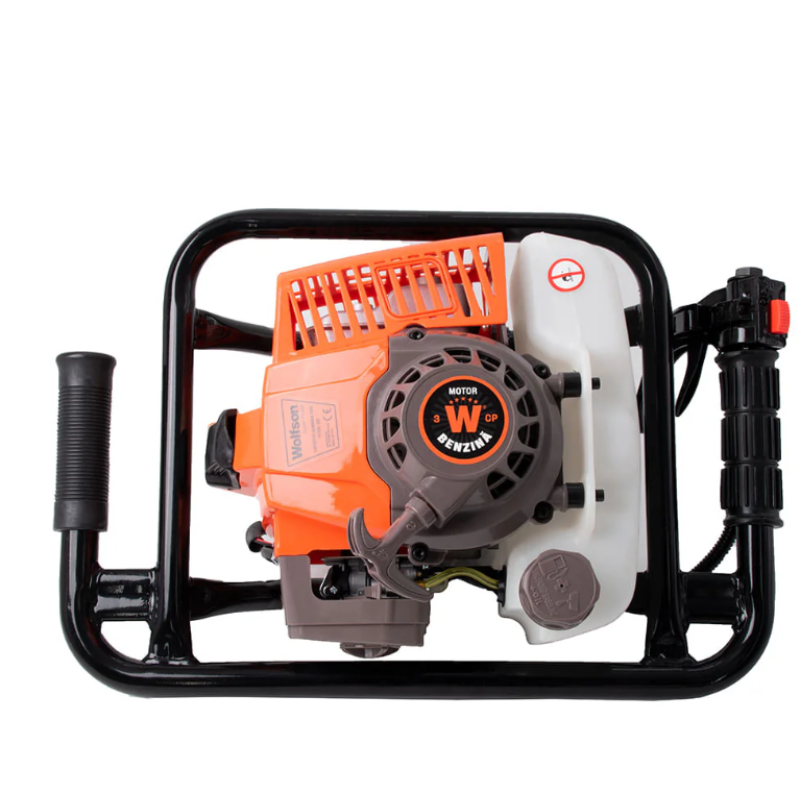 Motoburghiu foreza de pamant Wolfson STB-630, 3CP, 63cc, 3 burghie incluse 100mm, 150mm, 200mm