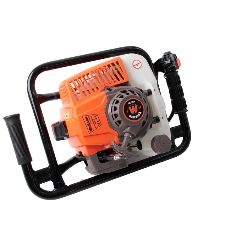 Motoburghiu foreza de pamant Wolfson STB-630, 3CP, 63cc, 3 burghie incluse 100mm, 150mm, 200mm