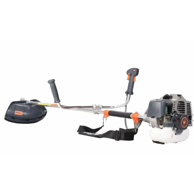 Motocoasa profesionala WOLFSON TRX-620, 2 CP, 8 accesorii, ham confort, 3 sticle de ulei rosu + foarfeca taiere crengi