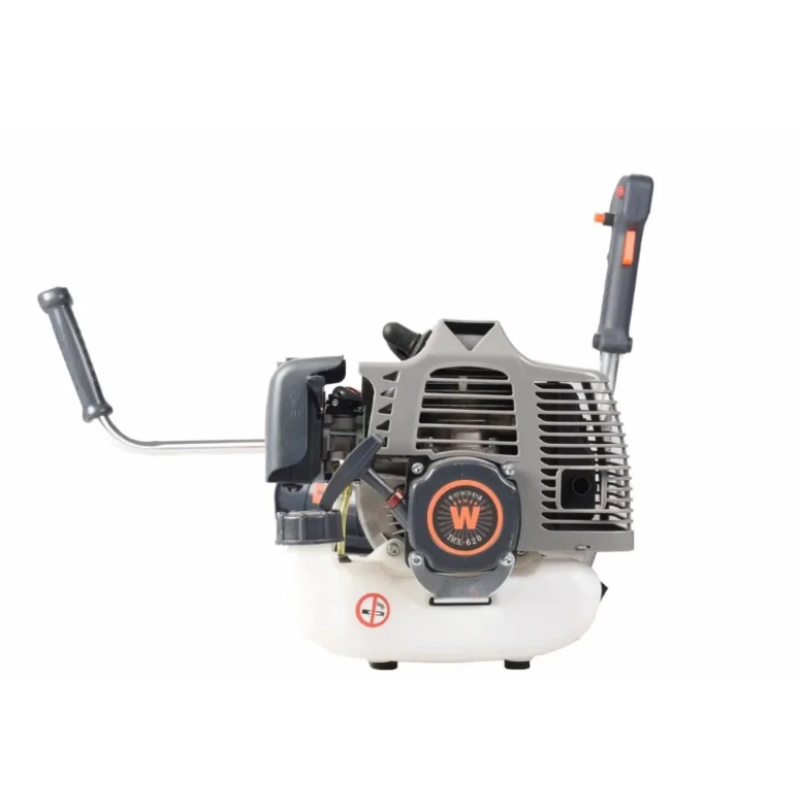 Motocoasa profesionala WOLFSON TRX-620, 2 CP, 8 accesorii, ham confort, 3 sticle de ulei rosu + foarfeca taiere via