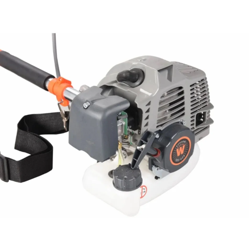 Motocoasa profesionala WOLFSON TRX-620, 2 CP, 8 accesorii, ham confort, 3 sticle de ulei rosu + foarfeca taiere via