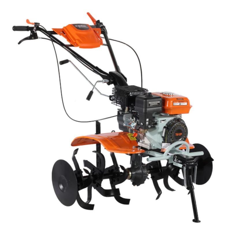 Motocultor pe benzina Wolfson Imperio, 8CP, 212cc, cu plug, rarita, roti de transport 4,00X8