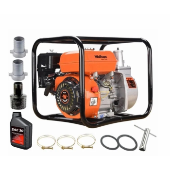 Motopompa apa WOLFSON WT-20, 2 toli, 6.5CP, 27000 l/h + 1 ulei 0.6L