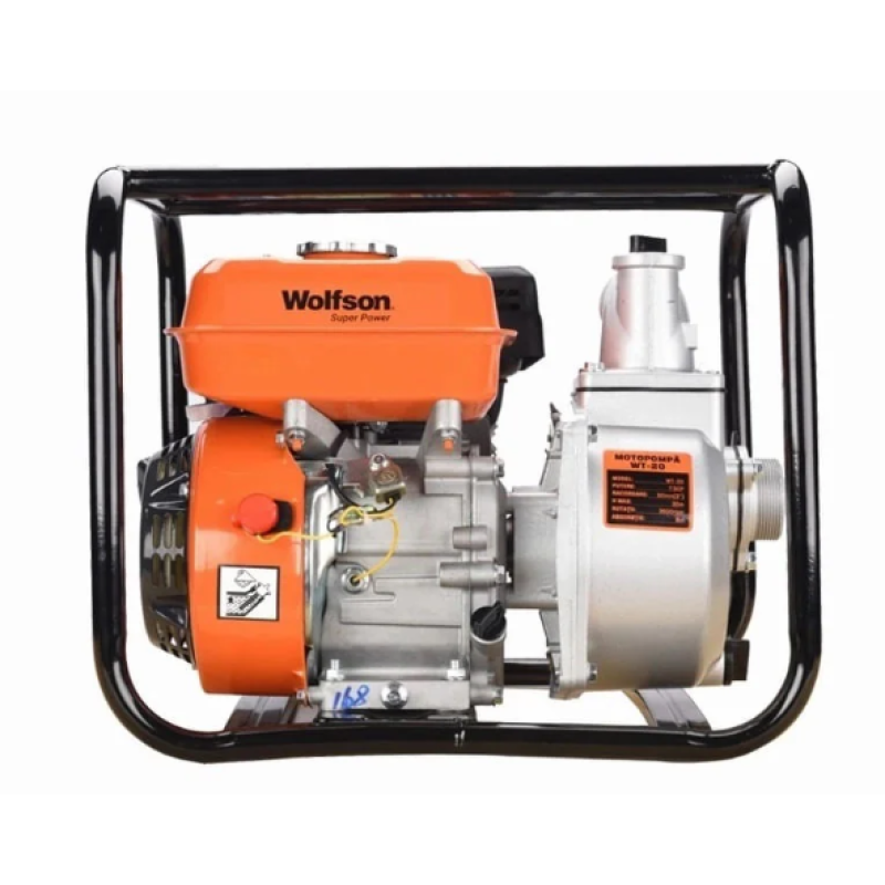 Motopompa apa WOLFSON WT-20, 2 toli, 6.5CP, 27000 l/h + 1 ulei 0.6L