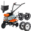 Motosapa pe benzina Wolfson Imperio, 7CP, 212cc, latime de lucru 80cm, cu roti de transport + roti metalice si rarita reglabila