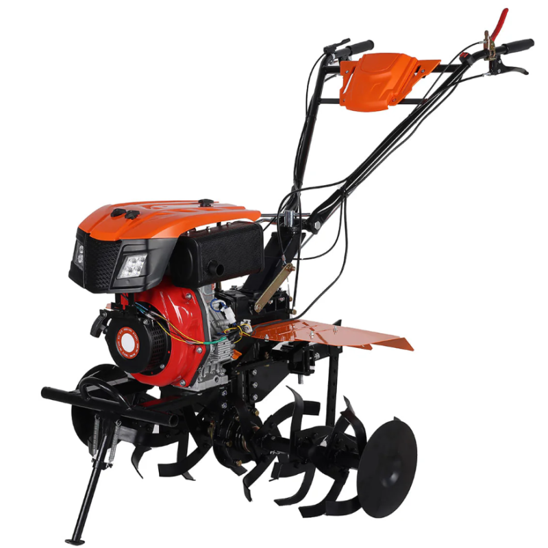 Motocultor DIESEL Wolfson Imperio 6CP cu far si roti de transport 500x12