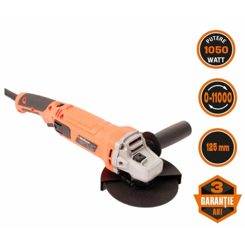 Polizor unghiular cu variator Wolfson - 1050W, 125mm