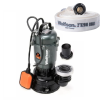 Pompa submersibila apa murdara cu tocator Wolfson TP-3300T, 1500W, 2", 10000 l/h + furtun PVC panzat tip pompieri 2" 20m, 50mm cu mufe cuplare