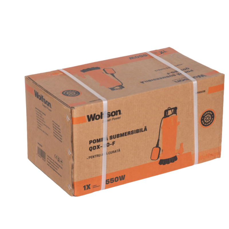 Pompa submersibila apa curata cu plutitor Wolfson QDX-20-F, 550W, 3000 l/h