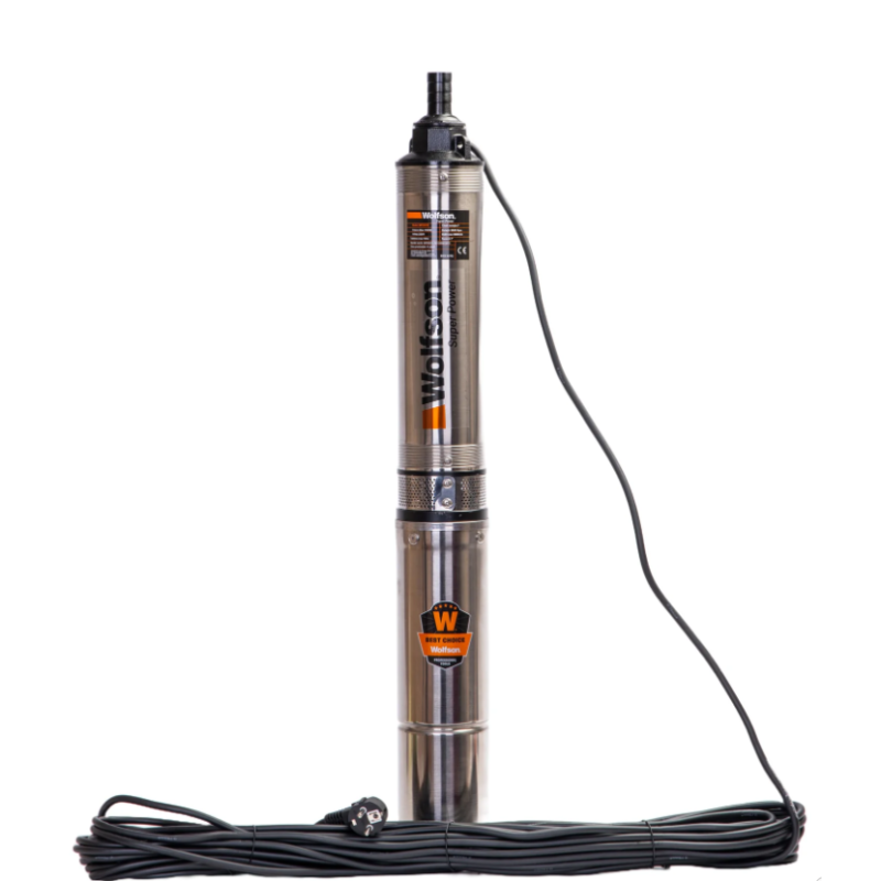 Pompa submersibila apa curata 1100W, WOLFSON PM-1500-8, 8 turbine, cablu 25m, 6600L/h + Presostat