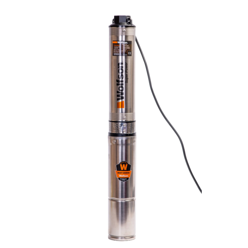 Pompa submersibila apa curata 1100W, WOLFSON PM-1500-8, 8 turbine, cablu 25m, 6600L/h + Presostat