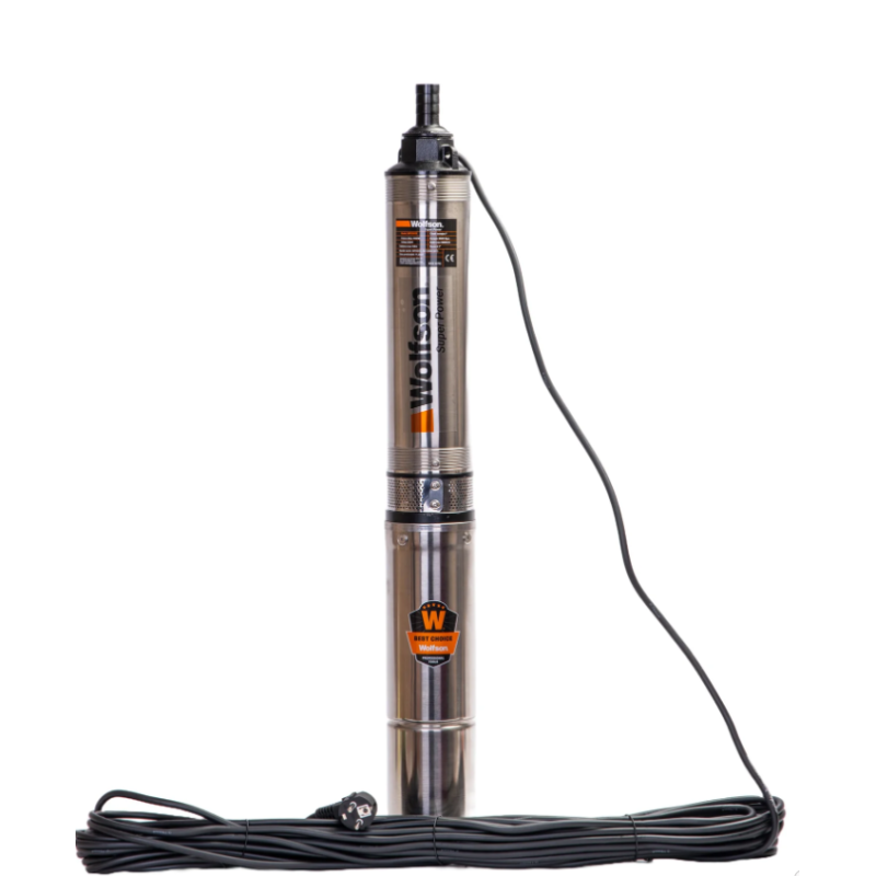 Pompa submersibila apa curata 1100W, WOLFSON PM-1500-8, 8 turbine, cablu 25m, 6600L/h + Presostat Total