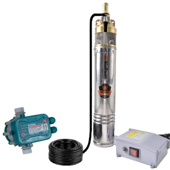 Pompa submersibila apa curata WOLFSON 4SKM-150 PRO - 1100W, 3300 l/h + Presostat