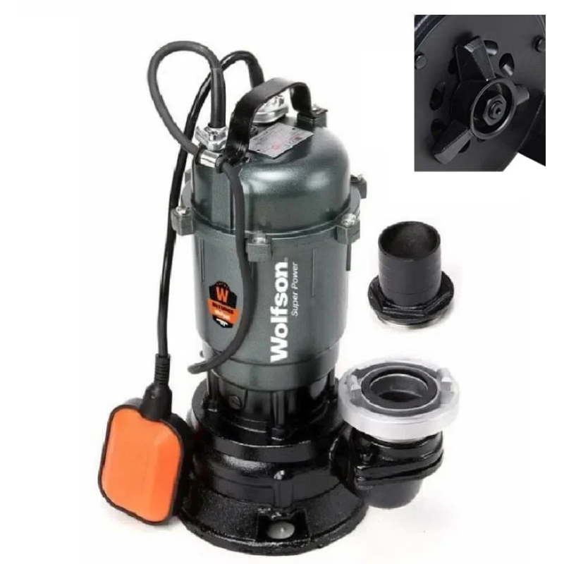 Pompa submersibila apa murdara cu TOCATOR si flotor WOLFSON TP-3300T, 1500W , 10000 l/h, fonta