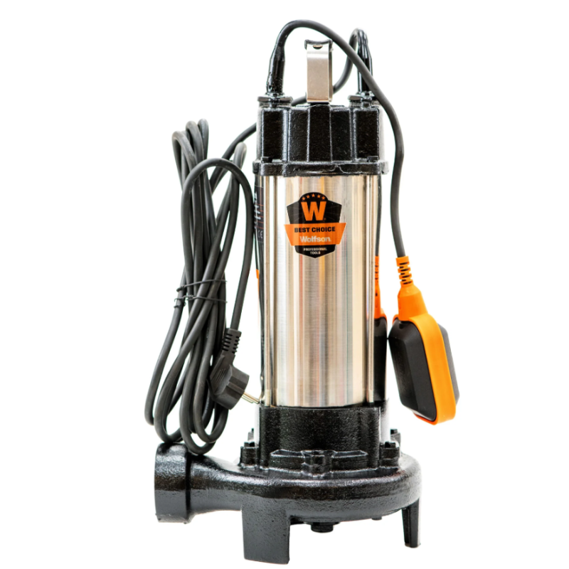 Pompa submersibila apa murdara cu tocator si flotor Wolfson WQW-1500D-F PRO