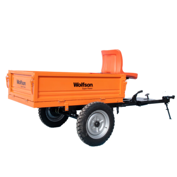 Remorca motocultor Wolfson, capacitate 500Kg, cuva basculabila 125x80x30 cm