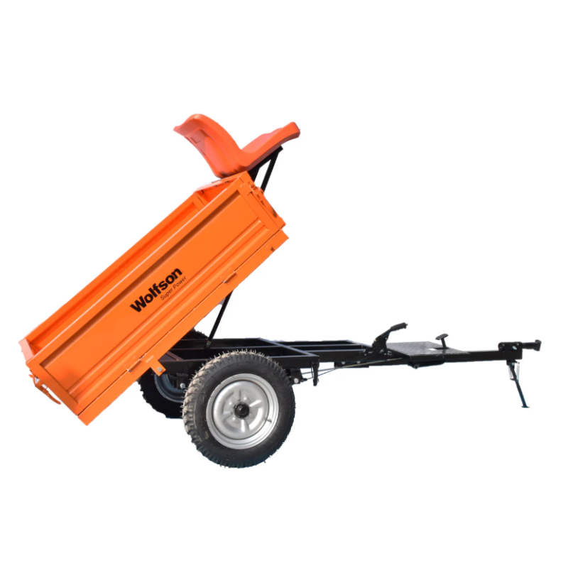 Remorca motocultor Wolfson, capacitate 500Kg, cuva basculabila 125x80x30 cm