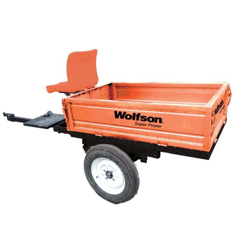 Remorca motocultor Wolfson, capacitate 500Kg, cuva basculabila 125x80x30 cm