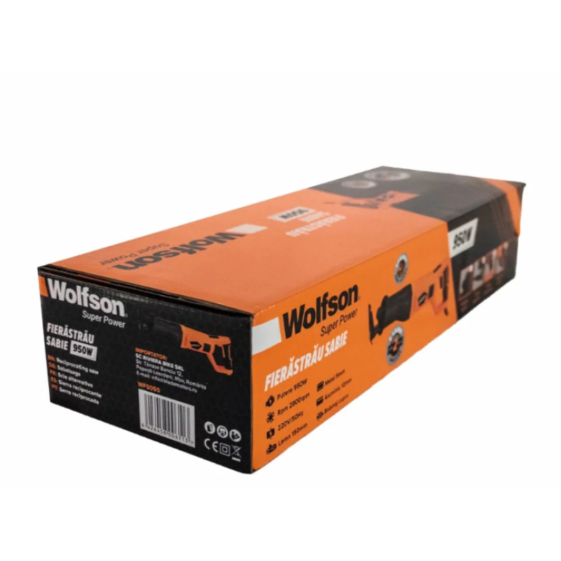 Fierastrau sabie Wolfson - 950W + manusi + ruleta