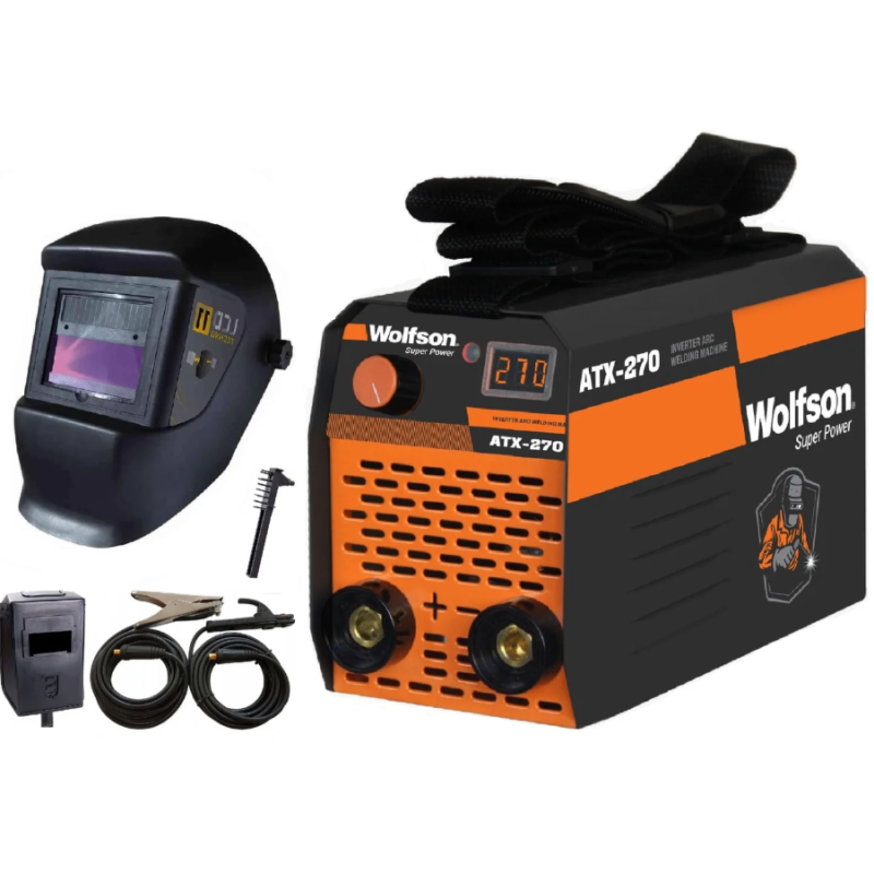 Aparat de sudura cu electrod WOLFSON ATX-270, MMA 120A + Masca de sudura automata