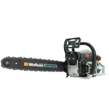 Drujba pe benzina WOLFSON IMPERIO 6000 - 3.2 CP, 52cc + ulei amestec 0.5L, toporisca Wolfson 600g