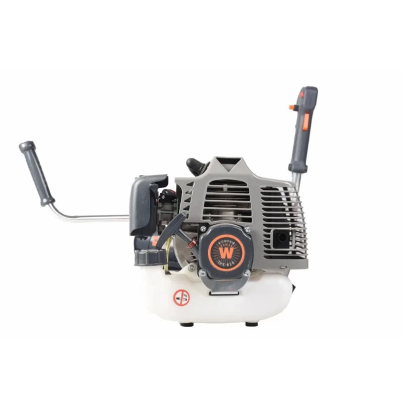 Motocoasa profesionala WOLFSON TRX-620, 2 CP, 8 accesorii, ham confort, 3 sticle de ulei rosu + foarfeca taiere via