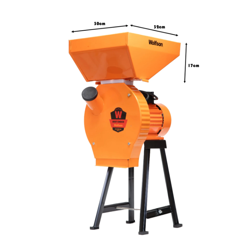 Moara pentru cereale Wolfson cu suport metalic - 2in1, 2700W, 200kg/h + accesoriu furaje, fructe si legume