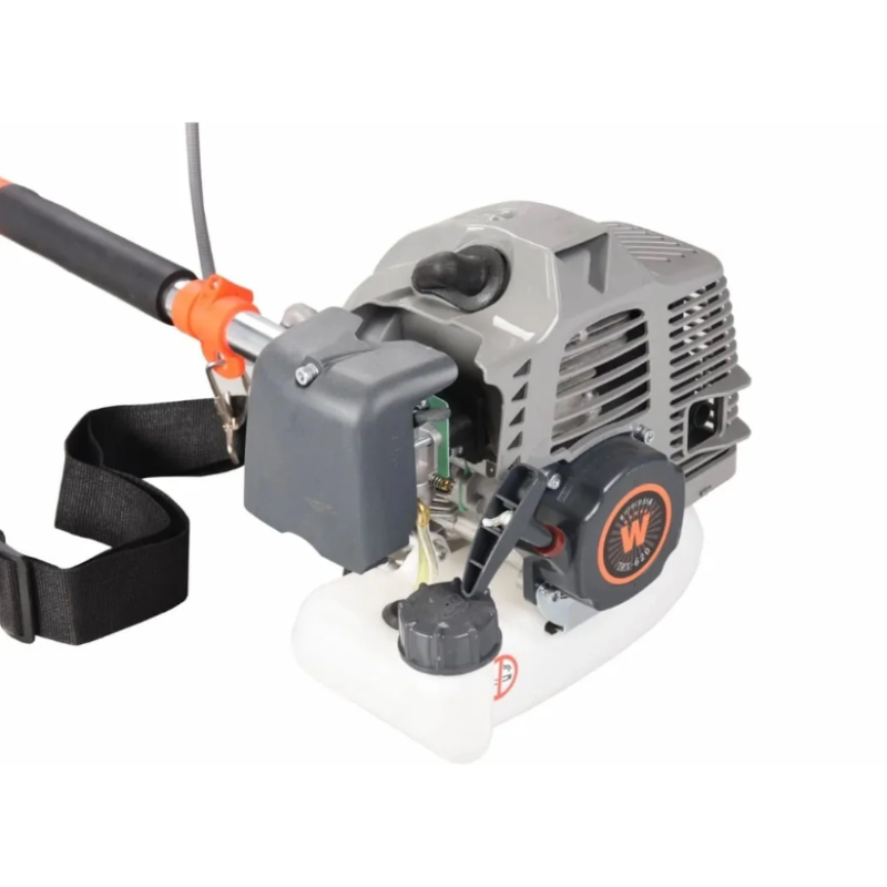 Motocoasa profesionala WOLFSON TRX-620, 2 CP, 8 accesorii, ham confort, 3 sticle de ulei rosu + foarfeca taiere via