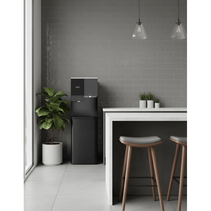 Dozator de apa digital cu generator gheata Zilan ZLN4680, Functie 4 in 1, Compatibil bidoane 11-19L, Rezervor interior din Inox, Silentios