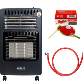 Soba mobila pe gaz GPL si electrica, aprindere piezo-electrica, demontabila, bonus kit de alimentare ZLN 8465D