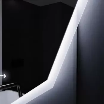 Oglinda LED Poligon, 70cm, Judith Senzor MotionGlow Marcello, Sistem Dezaburire, Ceas & Termometru, Dimabila