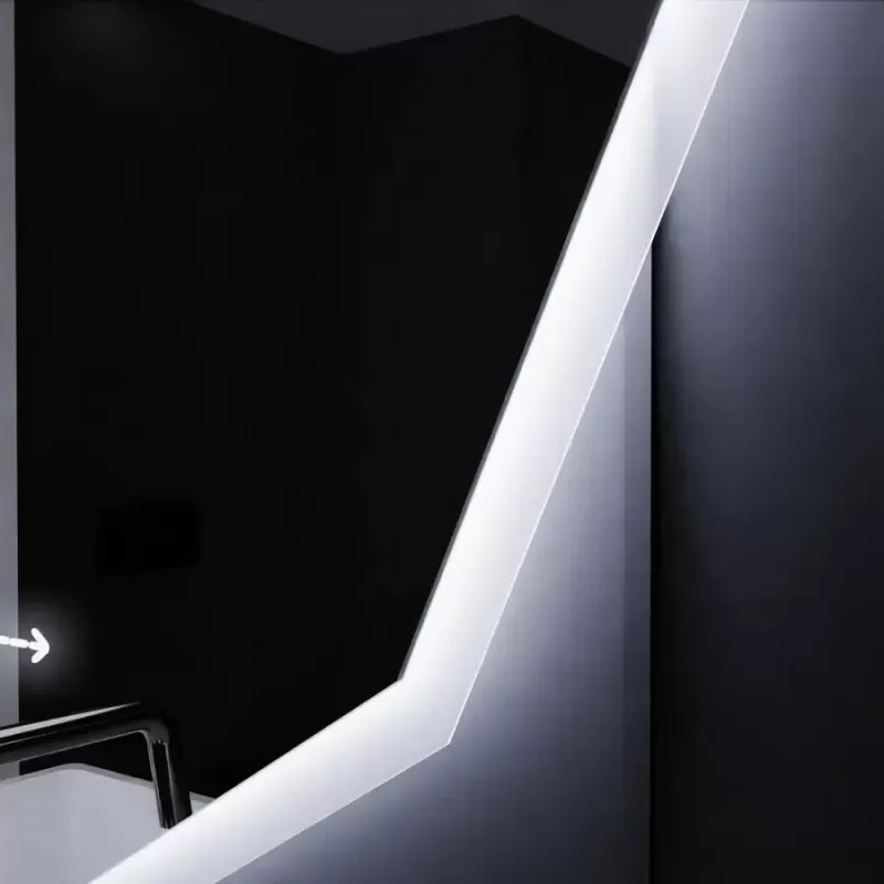 Oglinda LED Poligon, 70cm, Judith Senzor MotionGlow Marcello, Sistem Dezaburire, Ceas & Termometru, Dimabila