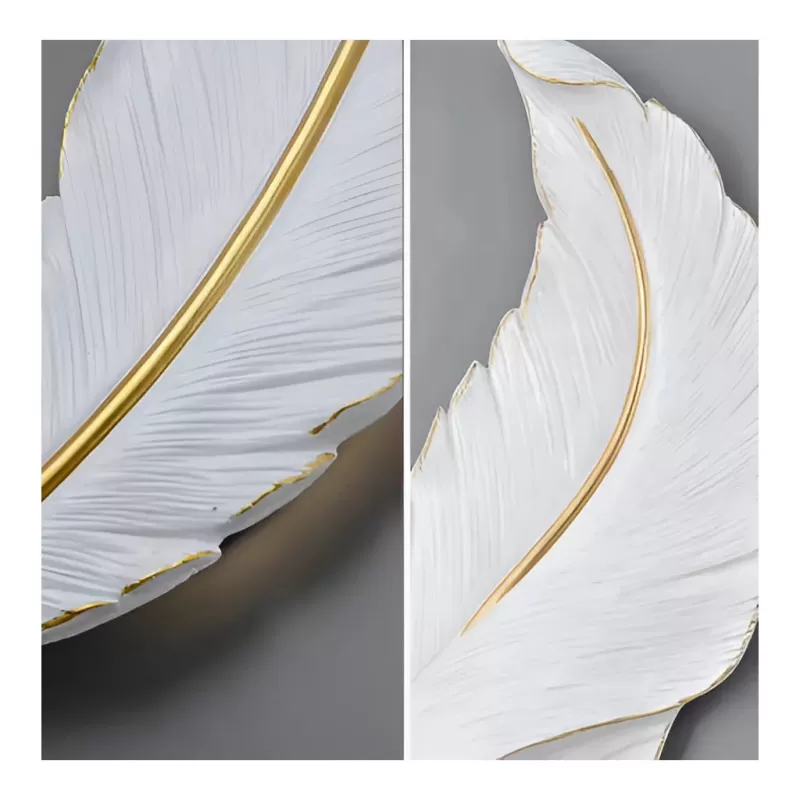 Aplica LED Pena 65cm Alb Auriu