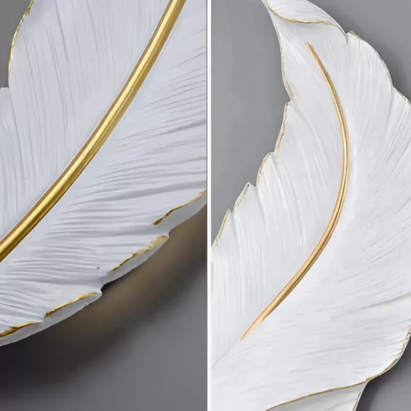 Aplica LED Pena 25W 45cm Alb Auriu