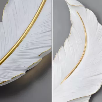 Aplica LED Pena 85CM Alb Auriu