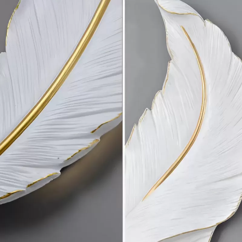 Aplica LED Pena 85CM Alb Auriu