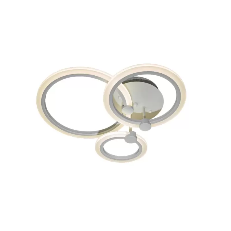 Lustra LED cu telecomanda BETTY 41W, 3 Cercuri, lumina Rece/Calda/Neutra, Dimabila, Alb