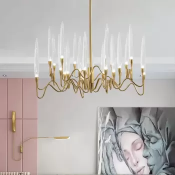 Candelabru Cristal Delta 12XG4 Auriu