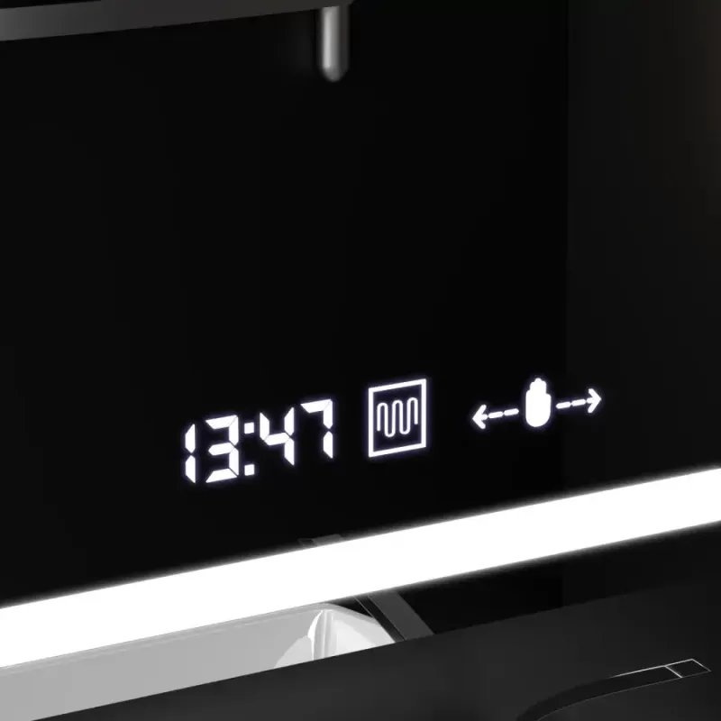 Oglinda LED Ovala, 80x50cm, Altera Senzor MotionGlow Marcello, Sistem Dezaburire, Ceas & Termometru, Dimabila