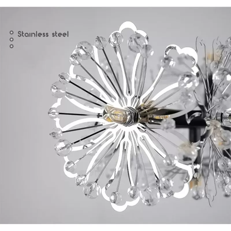 Candelabru Cristal PETERHOF Eleganza, 13x G4, Diametru 49cm, 18XG4, Negru