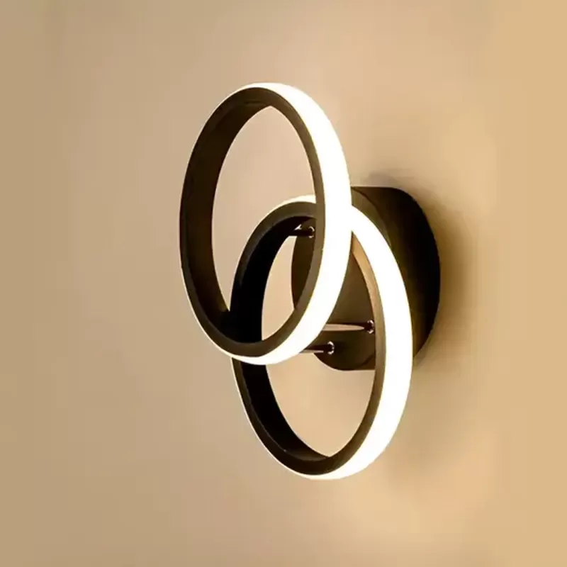 Lustra LED VERTEX CIRCULA 44W, 2 Cercuri, lumina Rece/Calda/Neutra, Negru