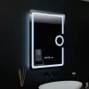 Oglinda LED Rectangulara, 60x80cm, Eclat MotionGlow Marcello, Ceas & Termometru, Sistem Dezaburire, Lupa Cosmetica, Dimabila