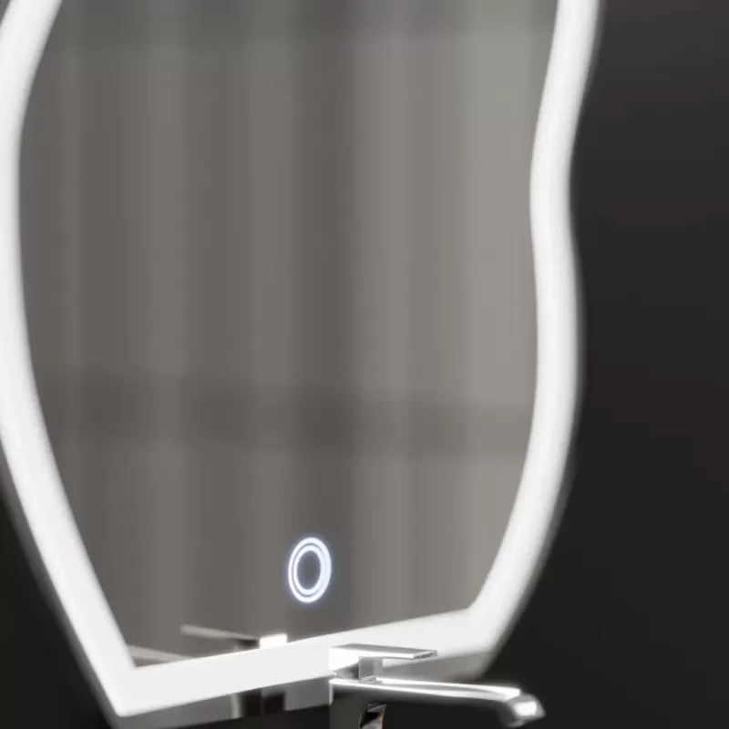 Oglinda LED Organica 50x70cm, Forma Touch, Sistem Dezaburire, Dimabila