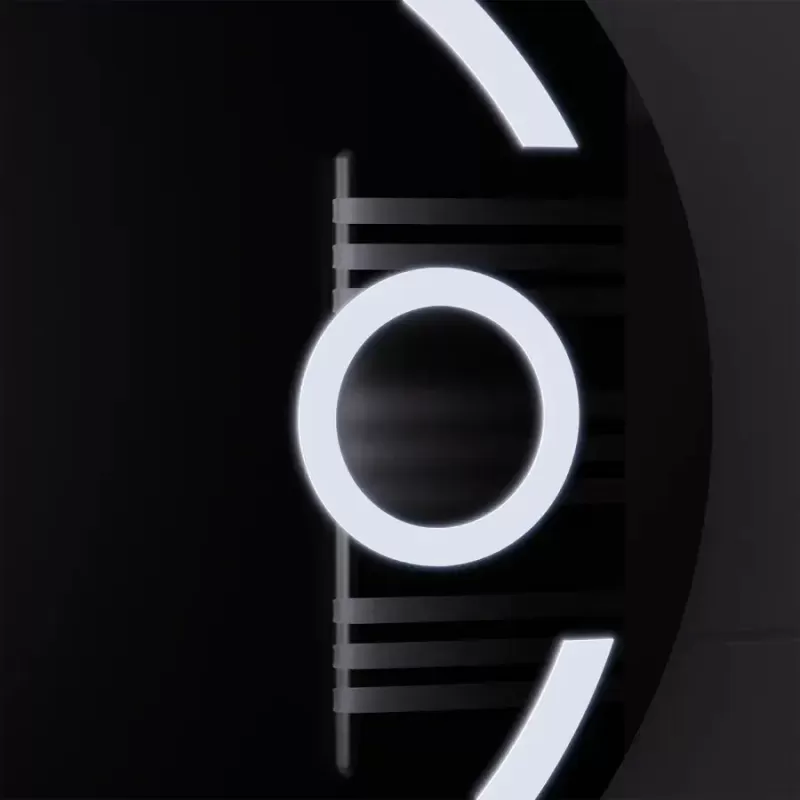 Oglinda LED Rotunda, 60cm, Visio MotionGlow Marcello, Sistem Dezaburire, Ceas & Termometru, Lupa Cosmetica, Dimabila