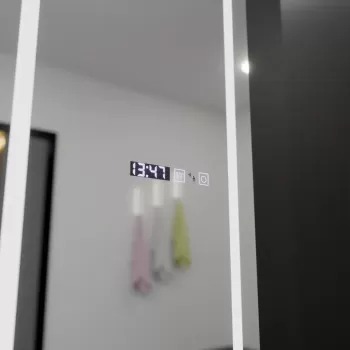 Oglinda LED Rectangulara, 45x140cm, Giulia Senzor Radar Marcello, Sistem Dezaburire, Ceas & Termometru, Dimabila, Dressing Couture
