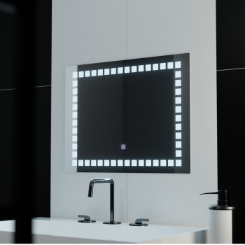 Oglinda LED Rectangulara, 80x60cm, Grid Light Basic Touch