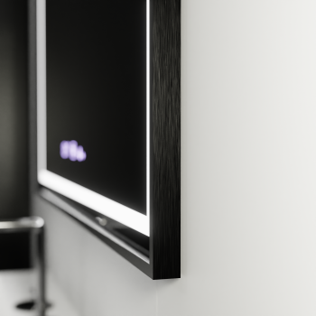 Oglinda LED Rectangulara, 120x80cm, Verite Majeste Noir Motion Glow Marcello, Sistem Dezaburire, Ceas & Termometru, Dimabila