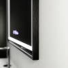 Oglinda LED Rectangulara, 100x80cm, Verite Majeste Noir MotionGlow Marcello, Sistem Dezaburire, Ceas & Termometru, Dimabila