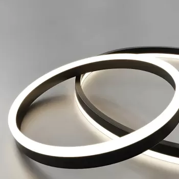 Lustra LED suspendata PAGANO 31W, 4000K, 30x49cm, Negru, Inaltime Reglabila