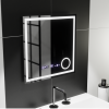 Oglinda LED Rectangulara, 60x60cm, Souverain MotionGlow Marcello, Sistem Dezaburire, Ceas & Termometru, Lupa Cosmetica, Dimabila